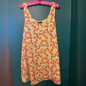 Citrus print mini dress, size large